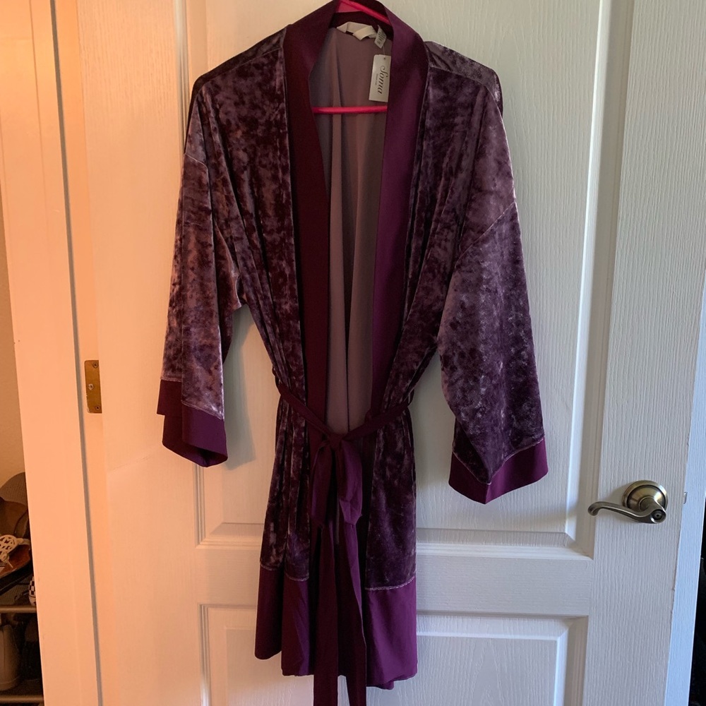 Dark Purple Velvet Robe